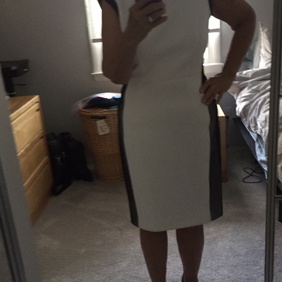 Calvin Klein white and black color block dress - Picture 3 of 5